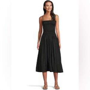 Madewell NWOT Black Smocked Dress Sz Small